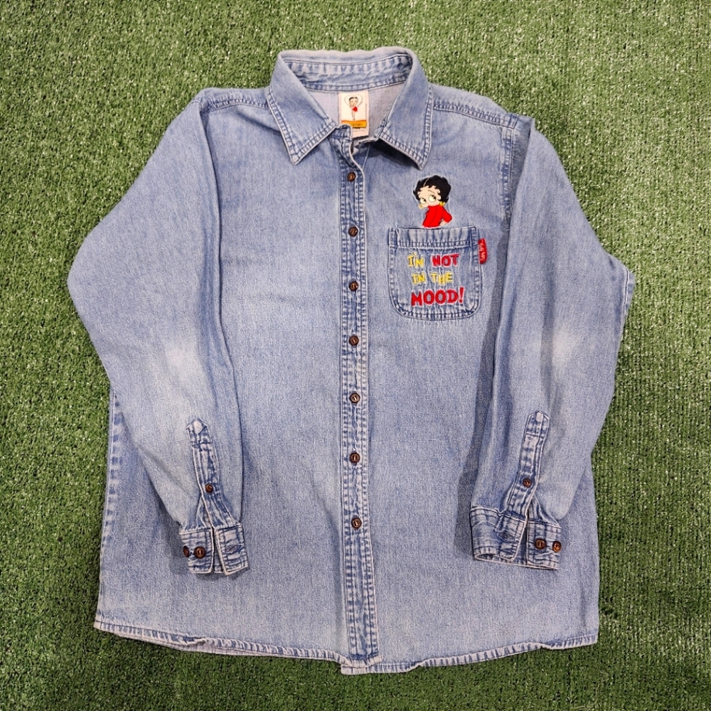 Vintage 2002 Betty Boop Cotton Button Up
